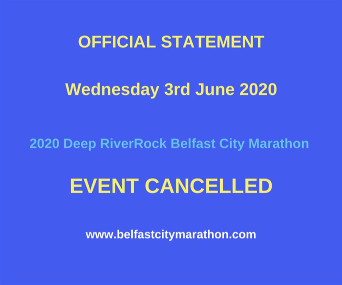 2020 Deep RiverRock Belfast City Marathon CANCELLED